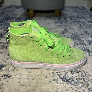 Adidas Nizza High RF Spring Green Suede High Top Sneakers Size 8.5